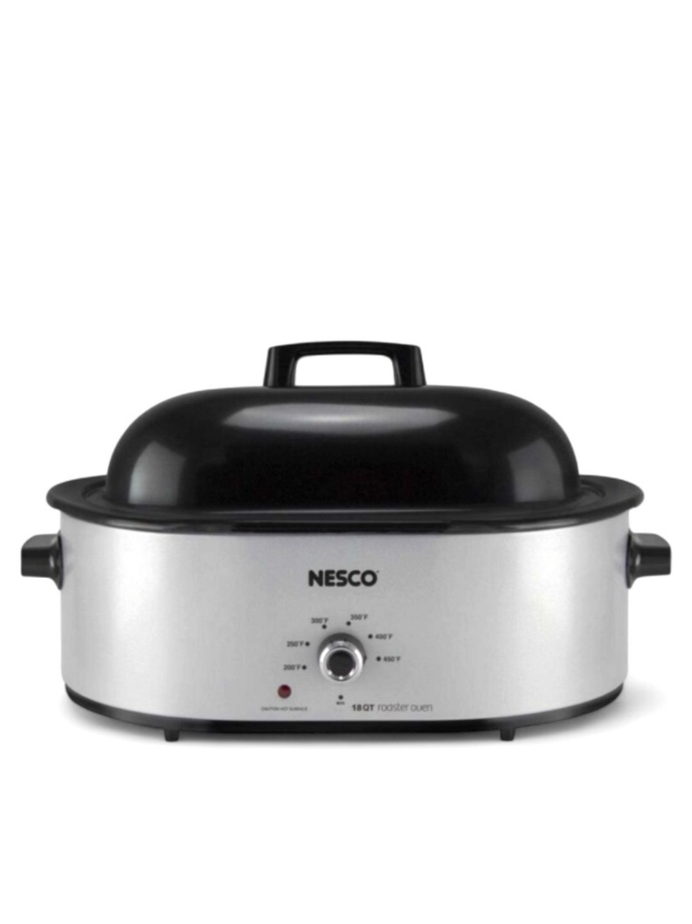 Nesco 18-quart Silver Roaster Oven with Black Lid (NEW)